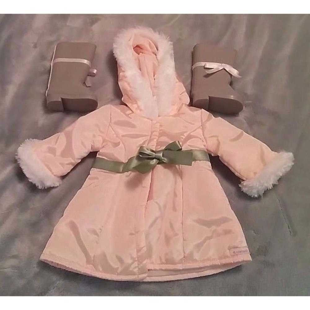 AMERICAN GIRL DOLL NIB My American Girl Pretty Pink Coat w/ Boots Set Retired